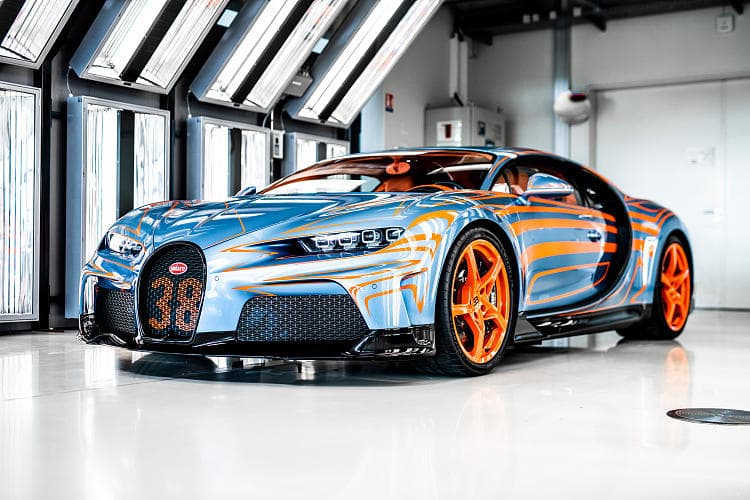 布加迪 Chiron super sport vague de lumiere 高清全屏壁纸