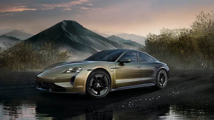 保时捷 Taycan turbo s celestial jade 高清手机竖屏壁纸