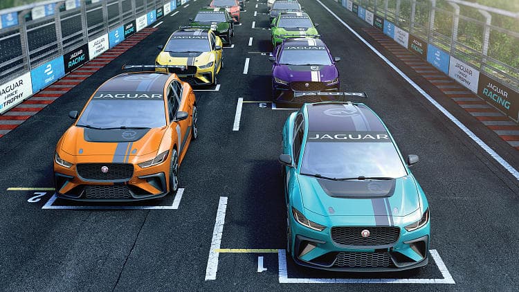 捷豹 I-PACE etrophy racecar 高清全屏壁纸