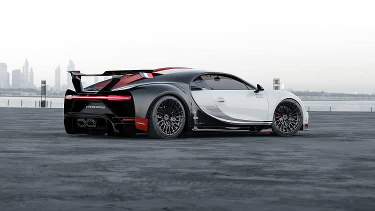 布加迪 Chiron rear 高清全屏壁纸