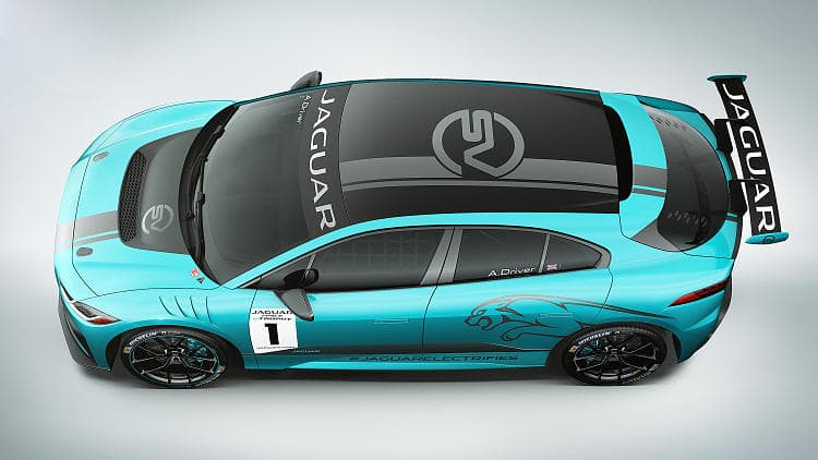 捷豹 I-PACE etrophy racecar 高清全屏壁纸