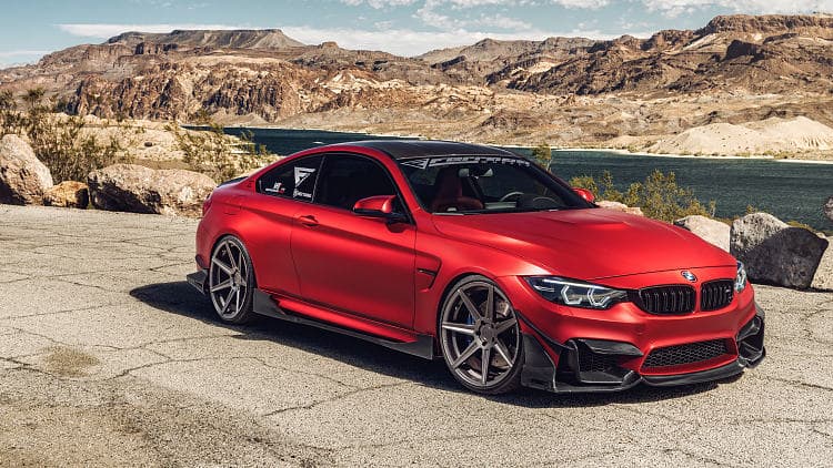 宝马 M4 ferrada_red_matte 高清全屏壁纸