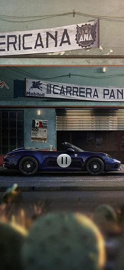 保时捷 911 Carrera S 敞篷版 Panamericana 高清手机竖屏壁纸